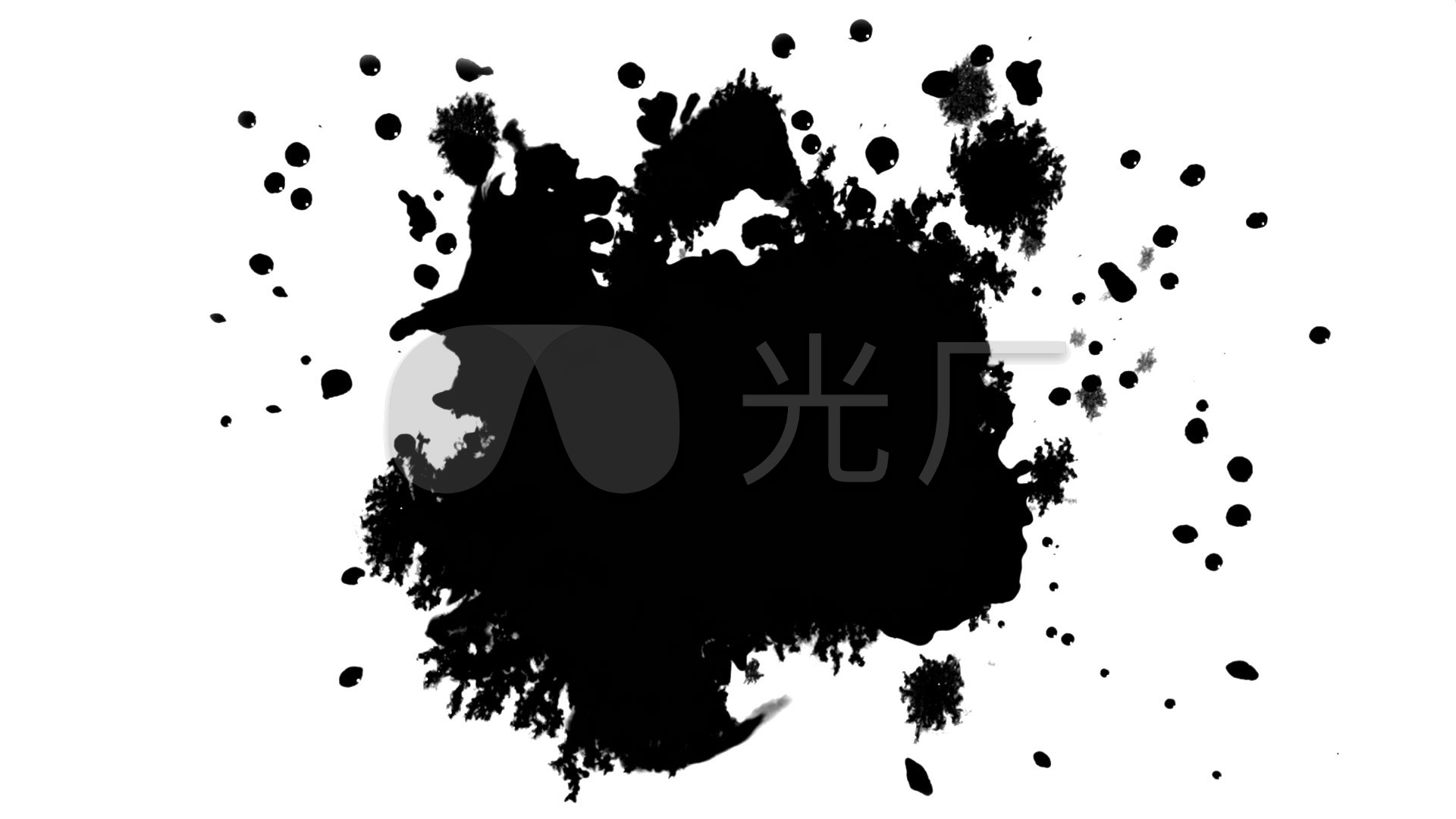 水墨滴墨泼墨墨汁转场_1920x1080_高清视频素材下载