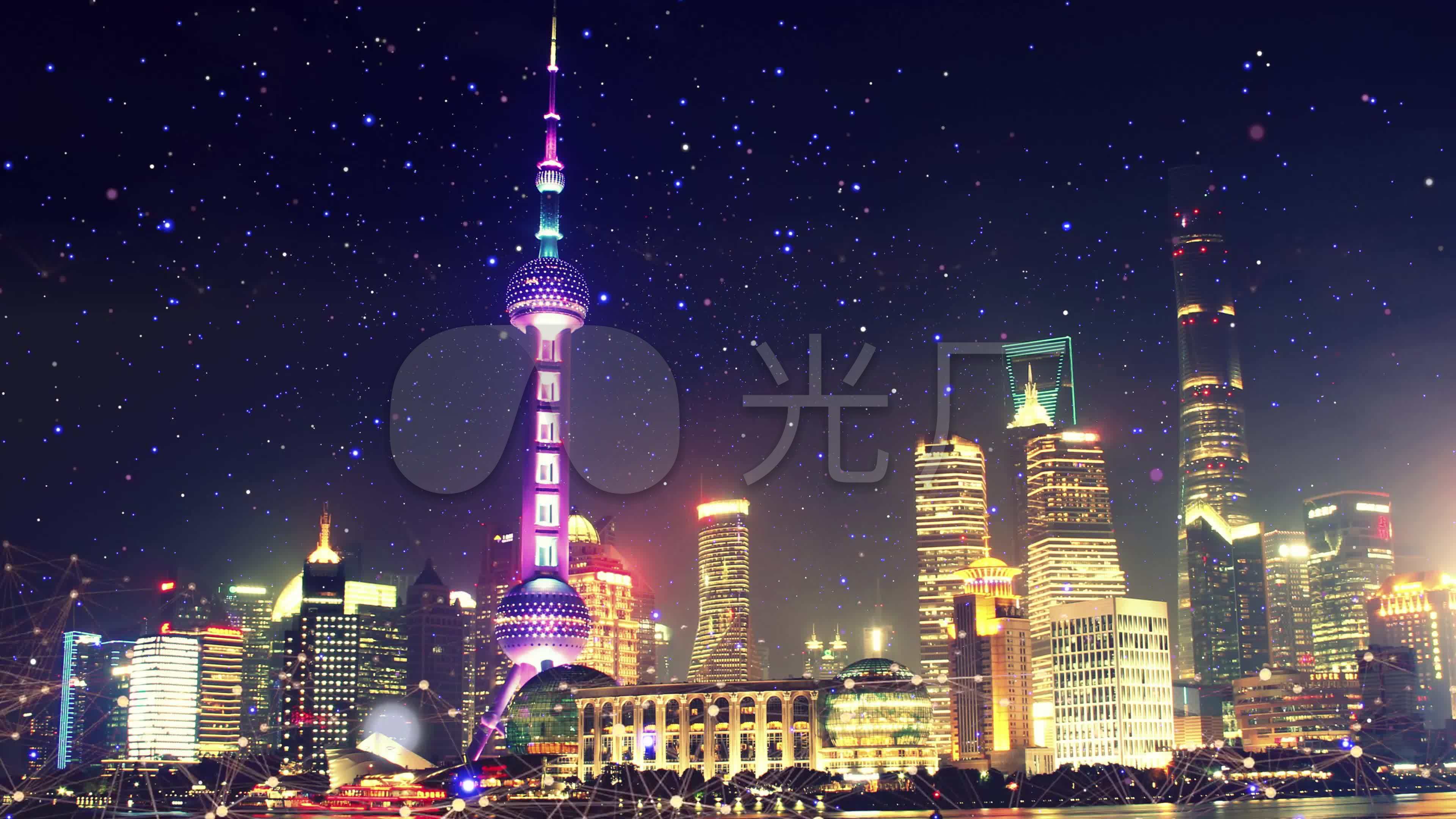 4k唯美上海夜景_3840x2160_高清视频素材下载(编号:)
