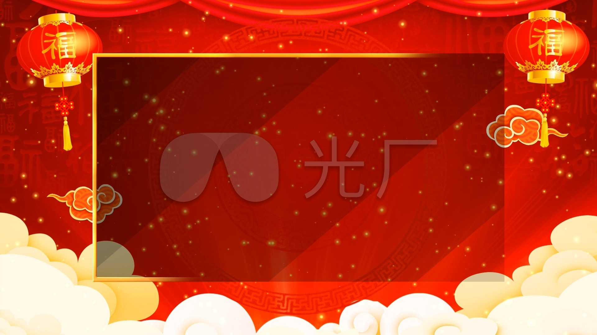 新春拜年透明通道视频框_1920x1080_高清视频素材下载