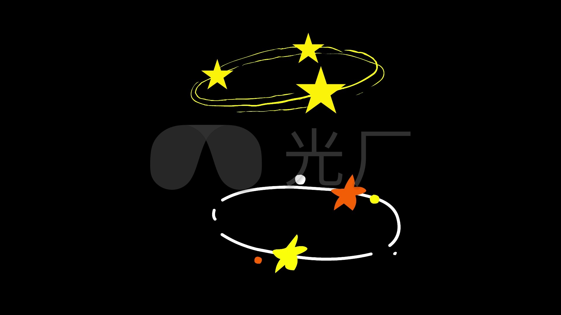 卡通眩晕表情包6组【带通道】