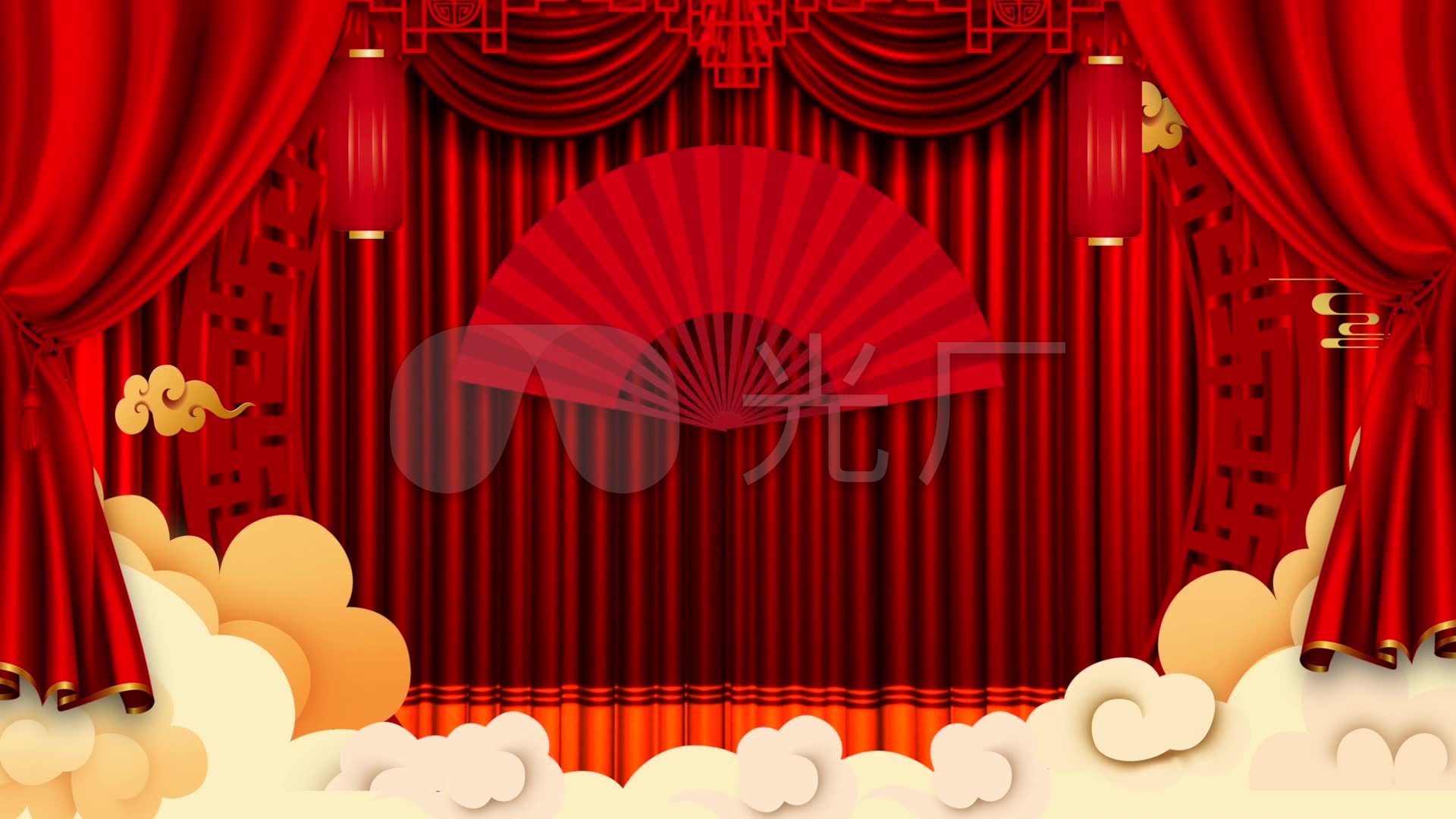 春晚相声戏曲京剧舞台背景