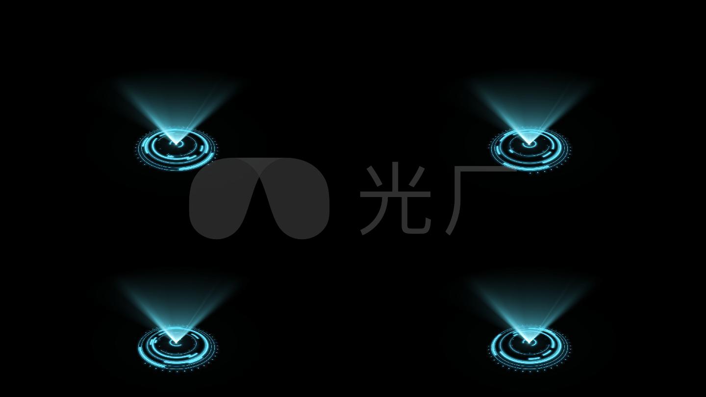 科技光圈出光特效透明通道