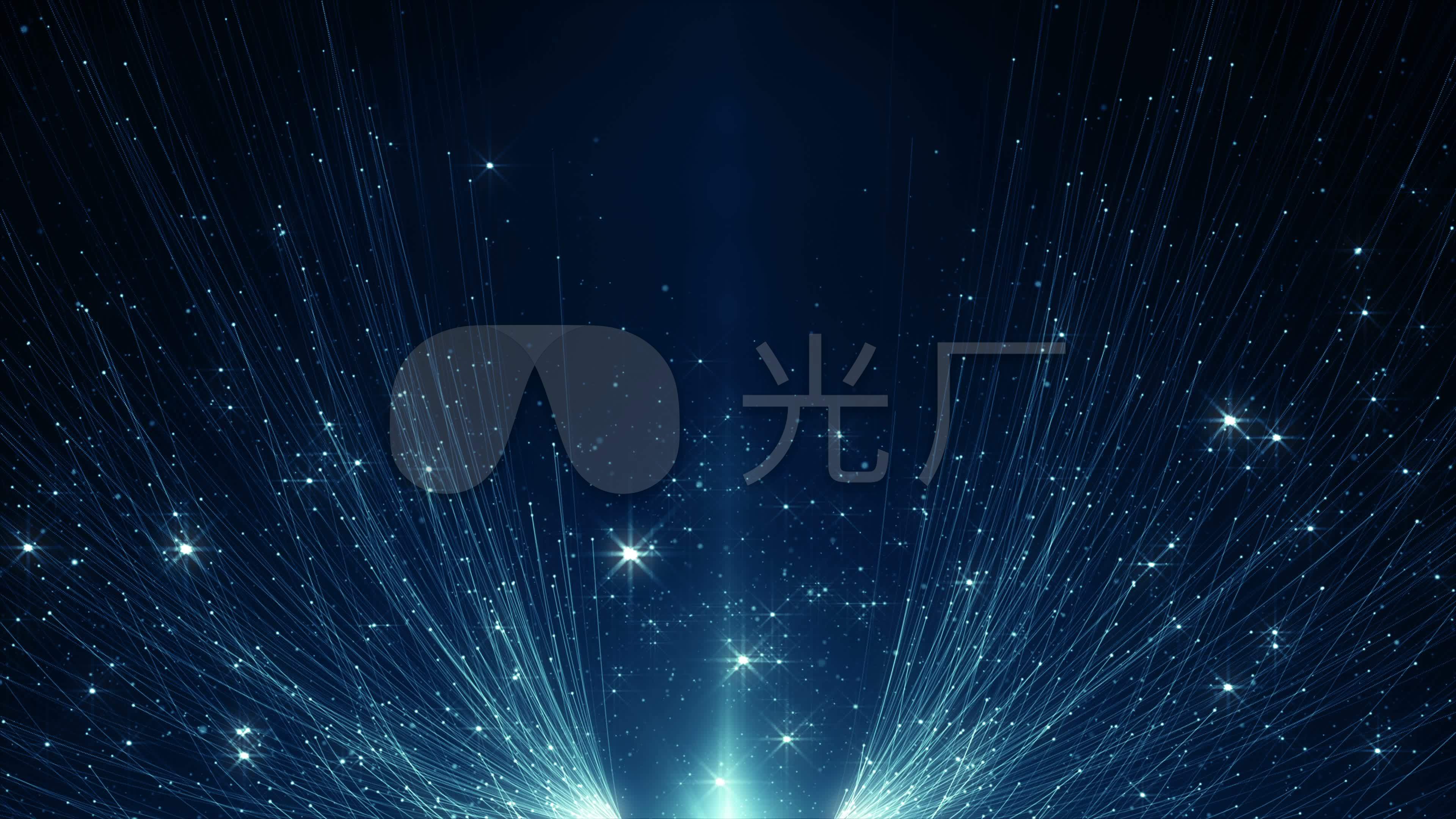 4k唯美蓝色粒子星光背景视频_3840x2160_高清视频素材