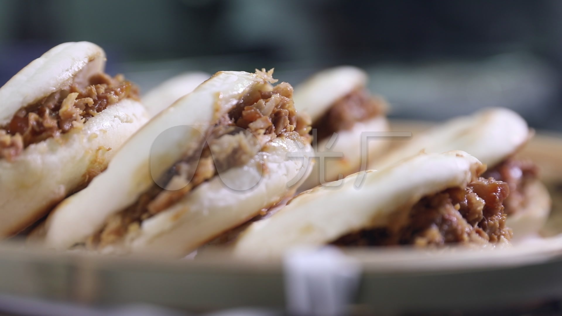 肉夹馍陕西美食白吉饼美食陕西小吃