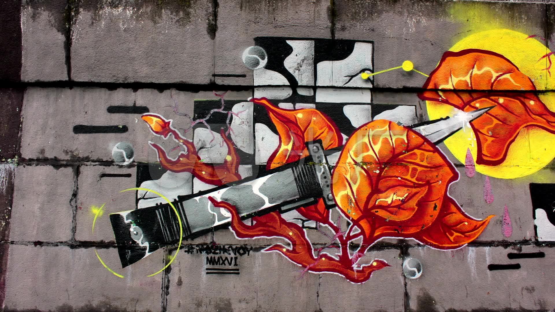 涂鸦hiphopvj背景_1920x1080_高清视频素材下载(编号