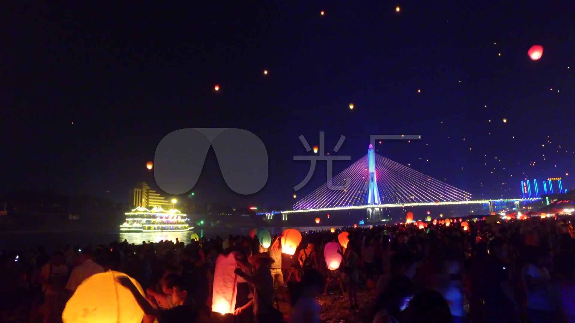孔明灯河灯风灯_1920x1080_高清视频素材下载(编号:3229126)_实拍视频