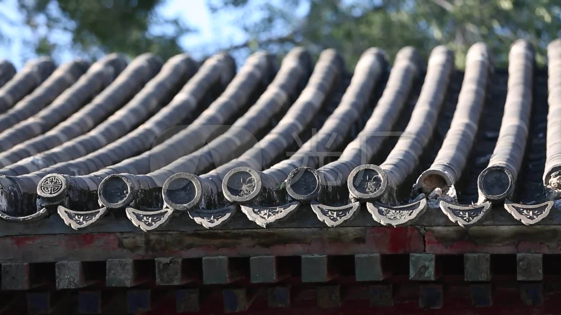 老北京四合院屋檐窗棱庭院