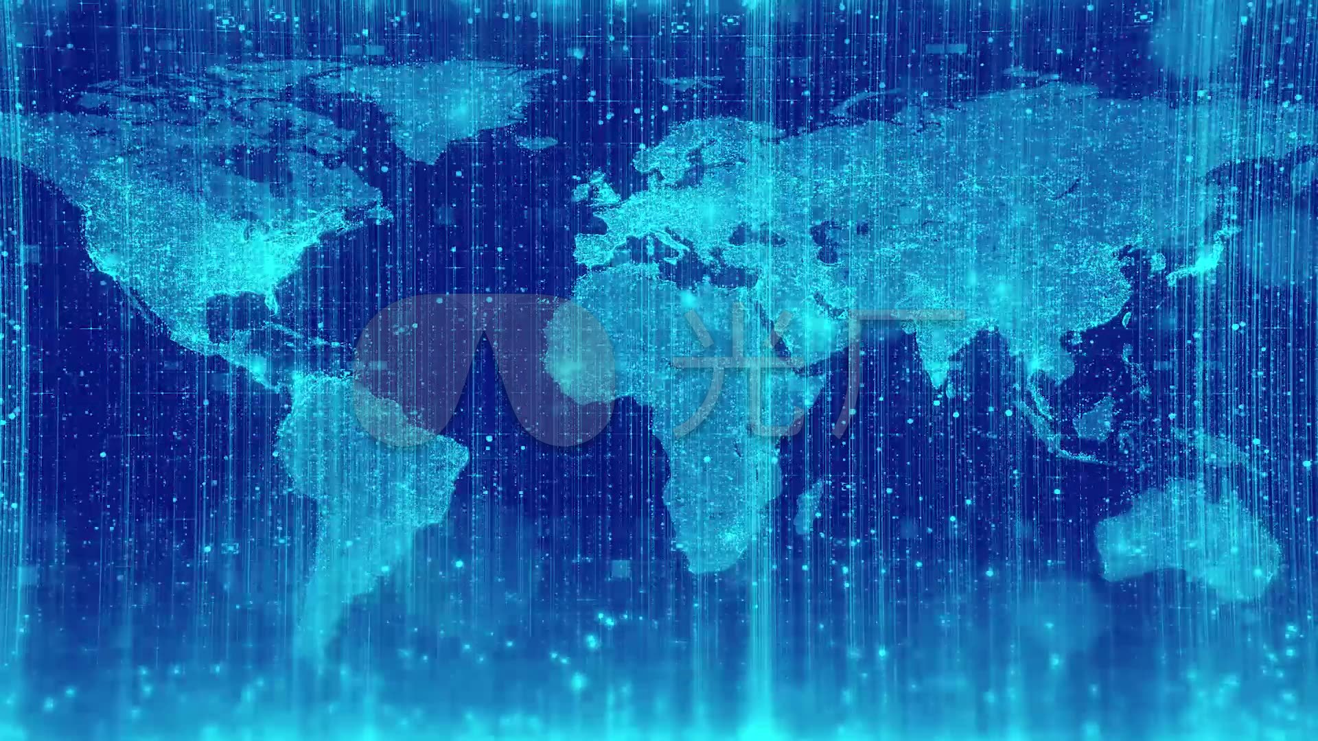 高清粒子科幻世界地图_1920x1080_高清视频素材下载