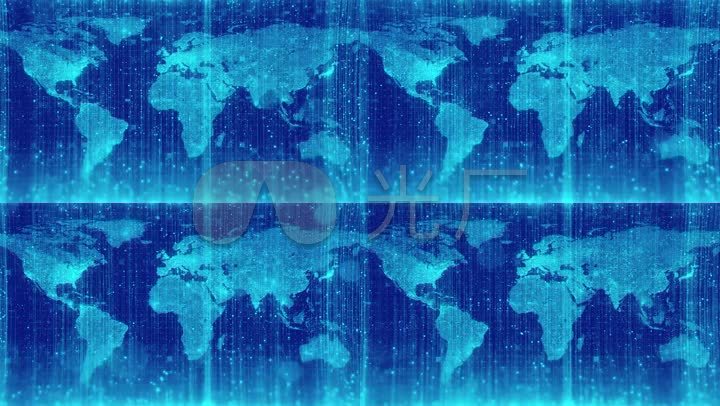 高清粒子科幻世界地图