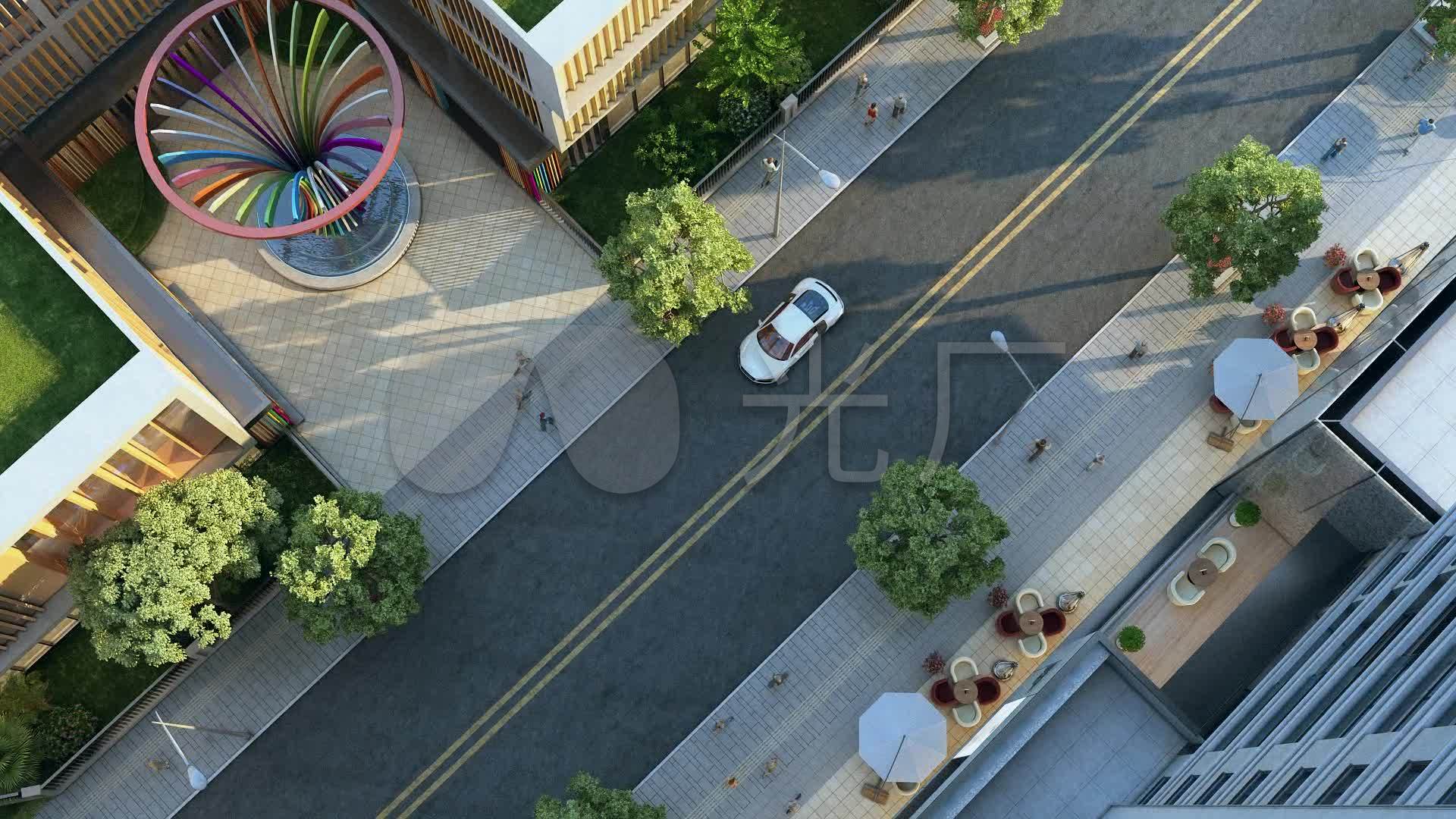 街道 行驶车辆 奥迪 俯视