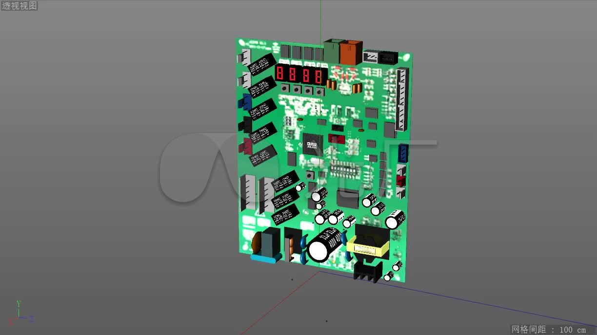 电子电路板(fbx(c4d)_9下载(编号:3232995)_3d模型_vj师网 www.