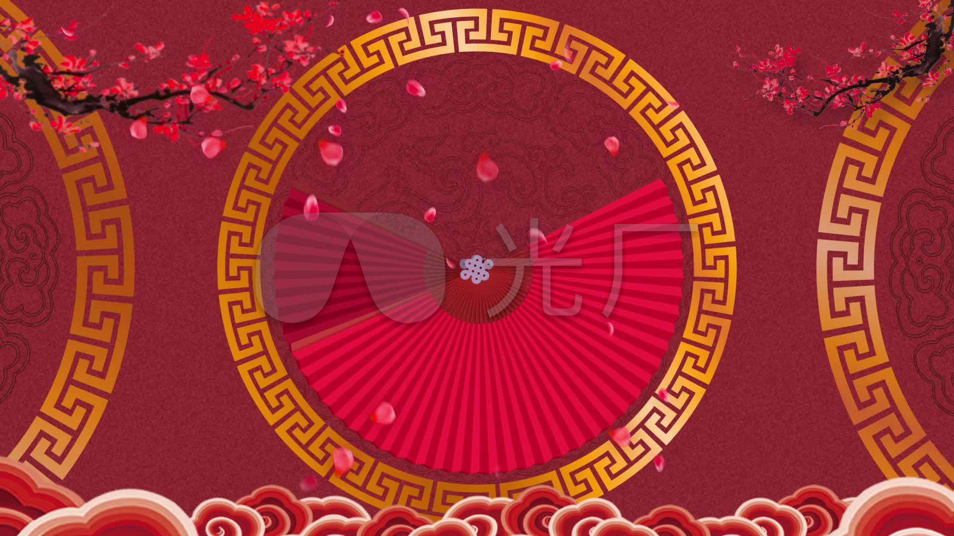 中国风花纹图案戏曲相声小品背景b4
