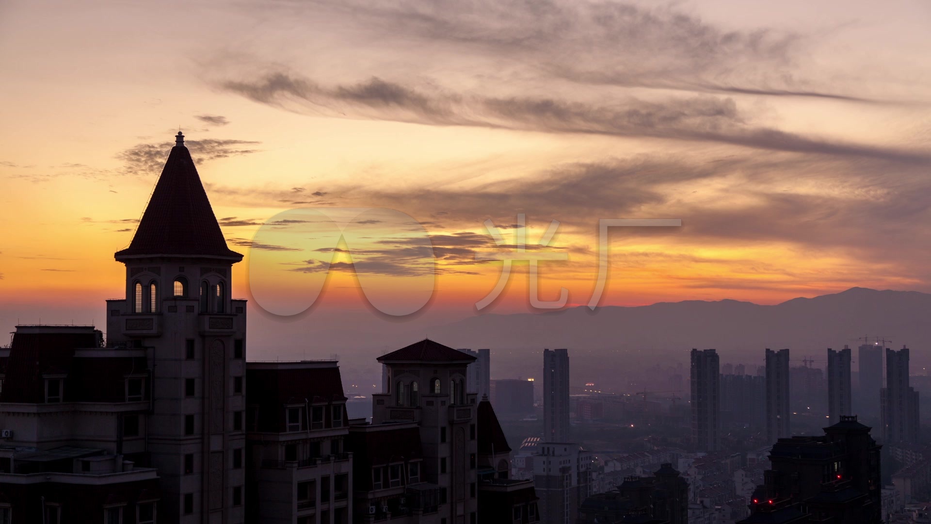 南昌城市夕阳晚霞美景_1920x1080_高清视频素材下载(编号:3237614)