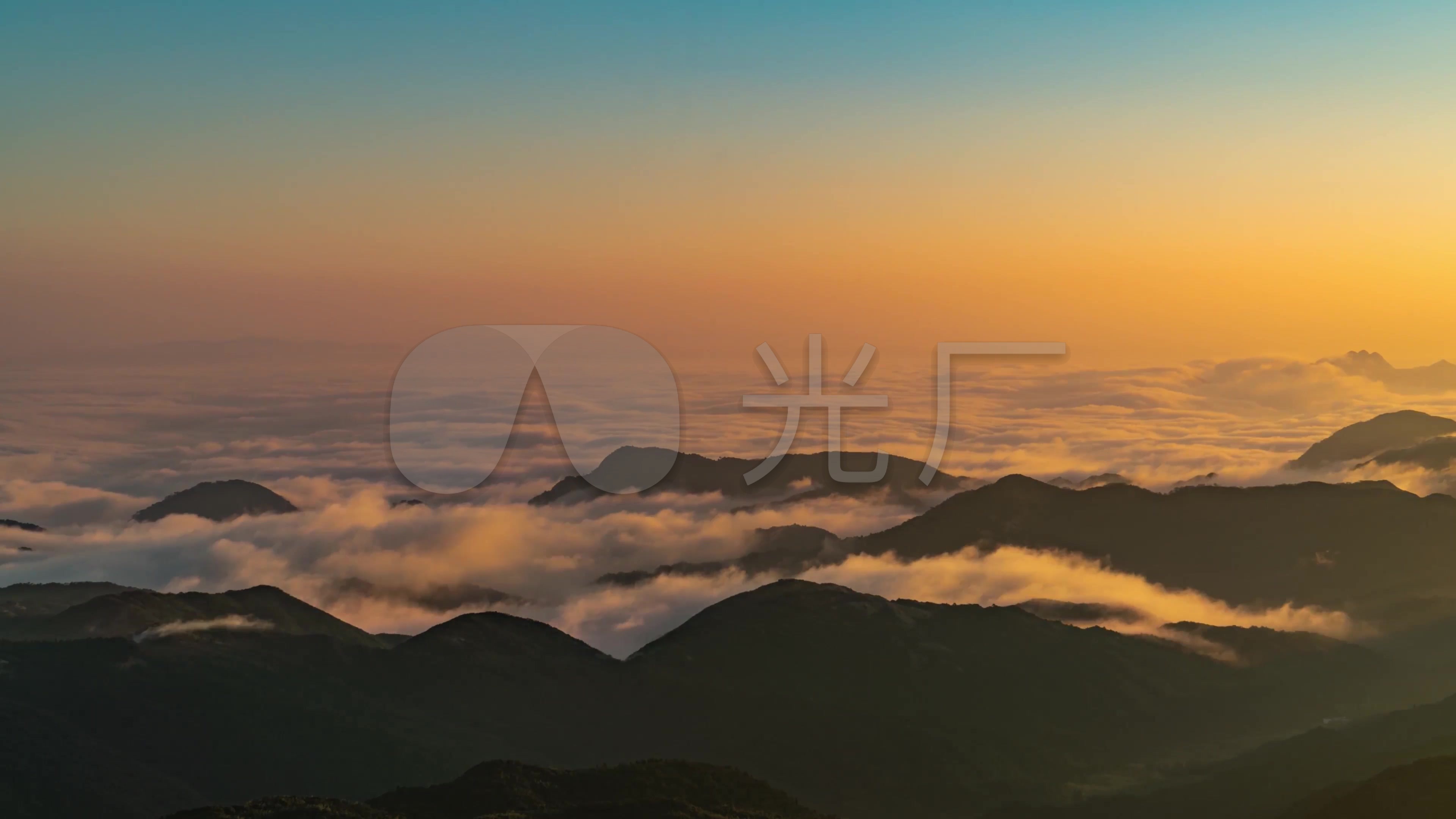 山顶日出日落,唯美山顶风光_3840x2160_高清视频素材下载(编号