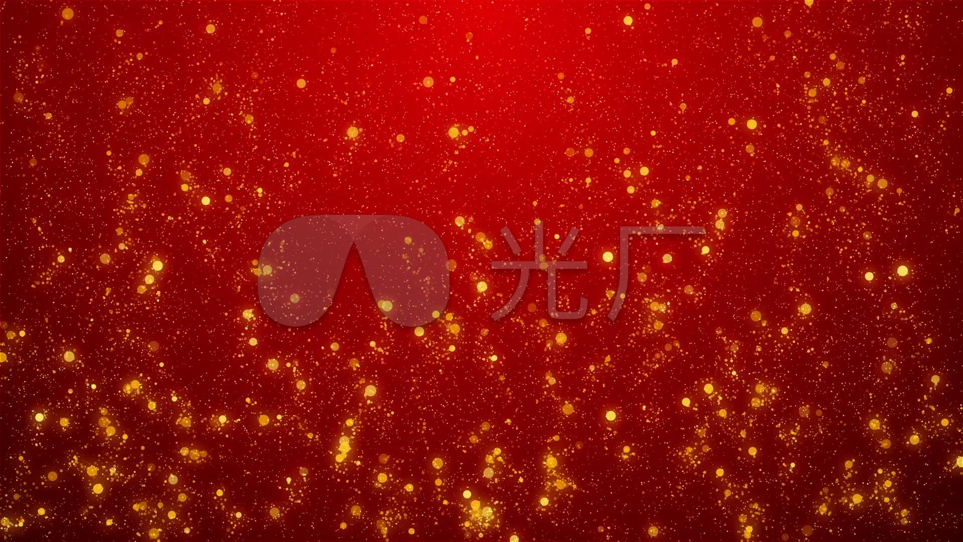 原创喜庆大气金红色粒子背景_1920x1080_高清视频素材