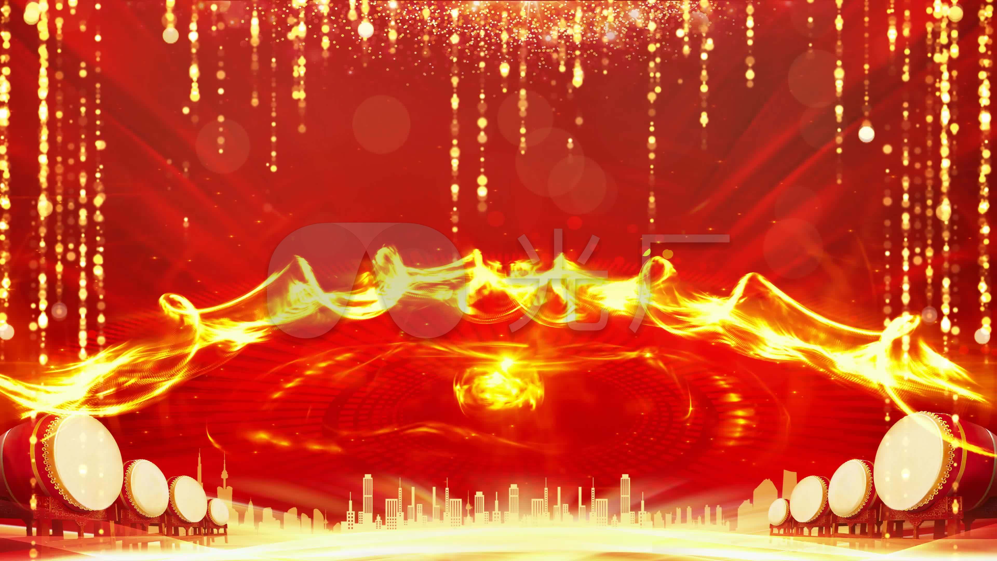 红色背景三_3840x2160_高清视频素材下载(编号:)_舞台