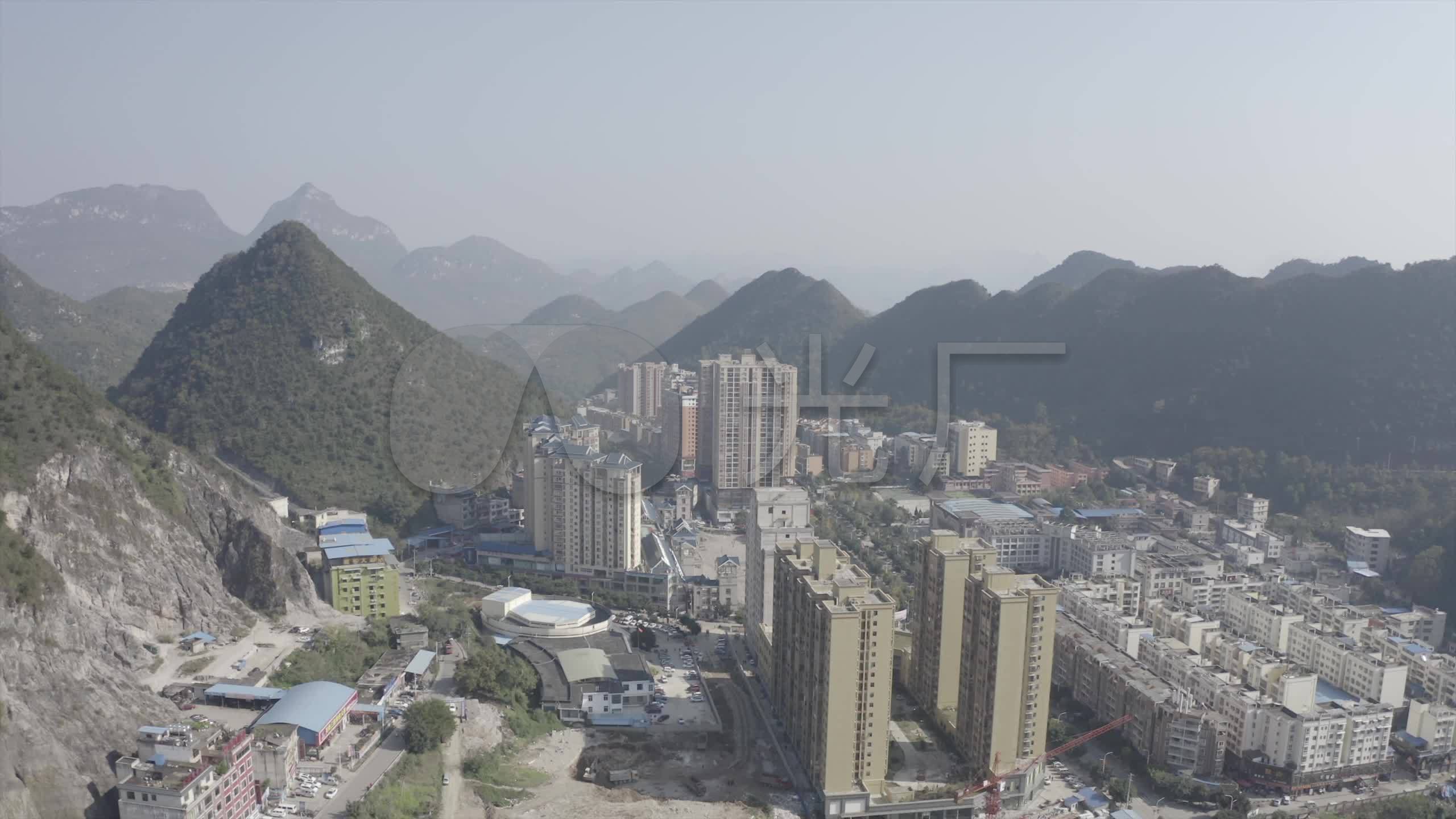 贵州关岭县城市航拍
