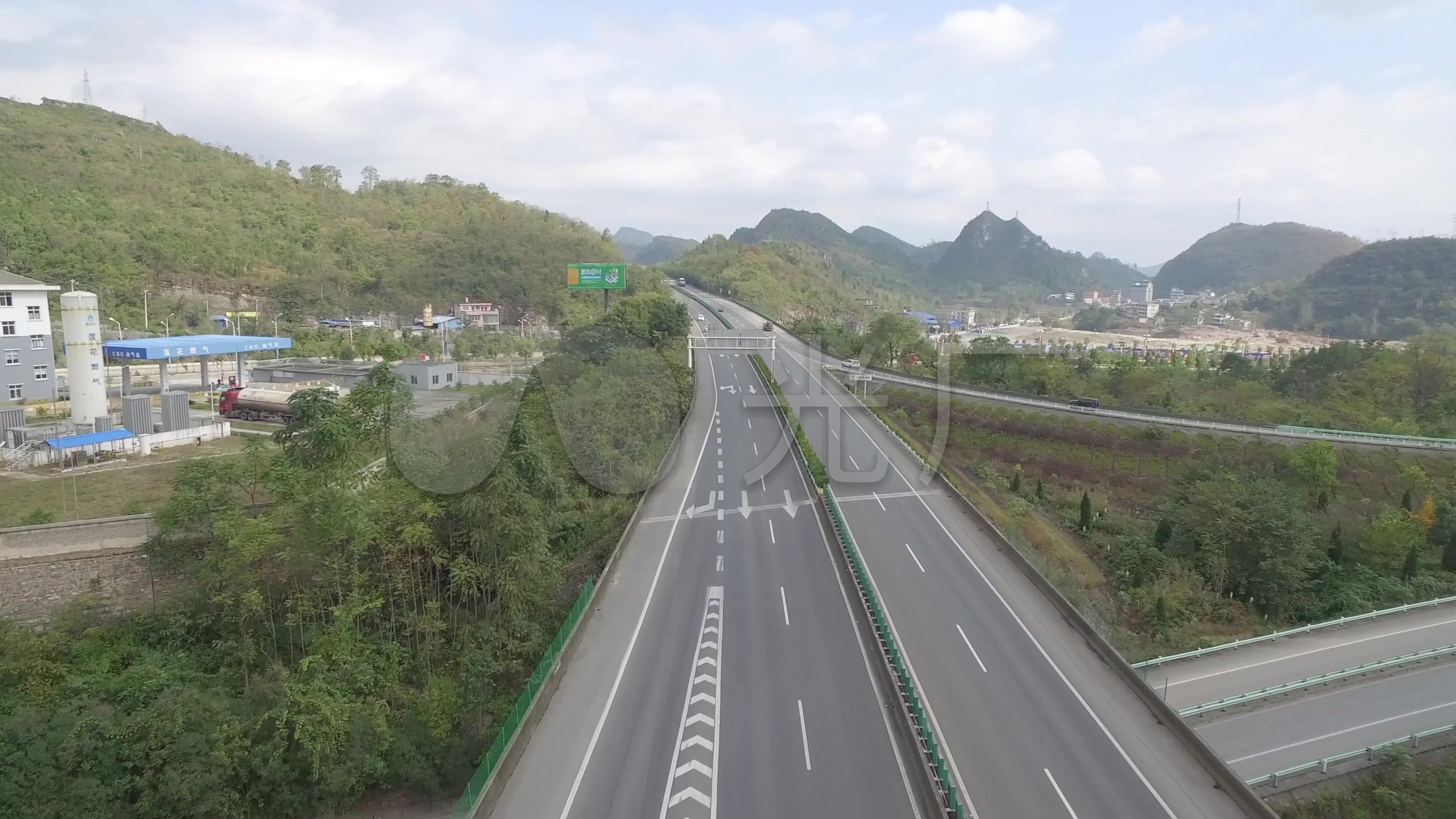 贵州关岭县主要城市道路航拍