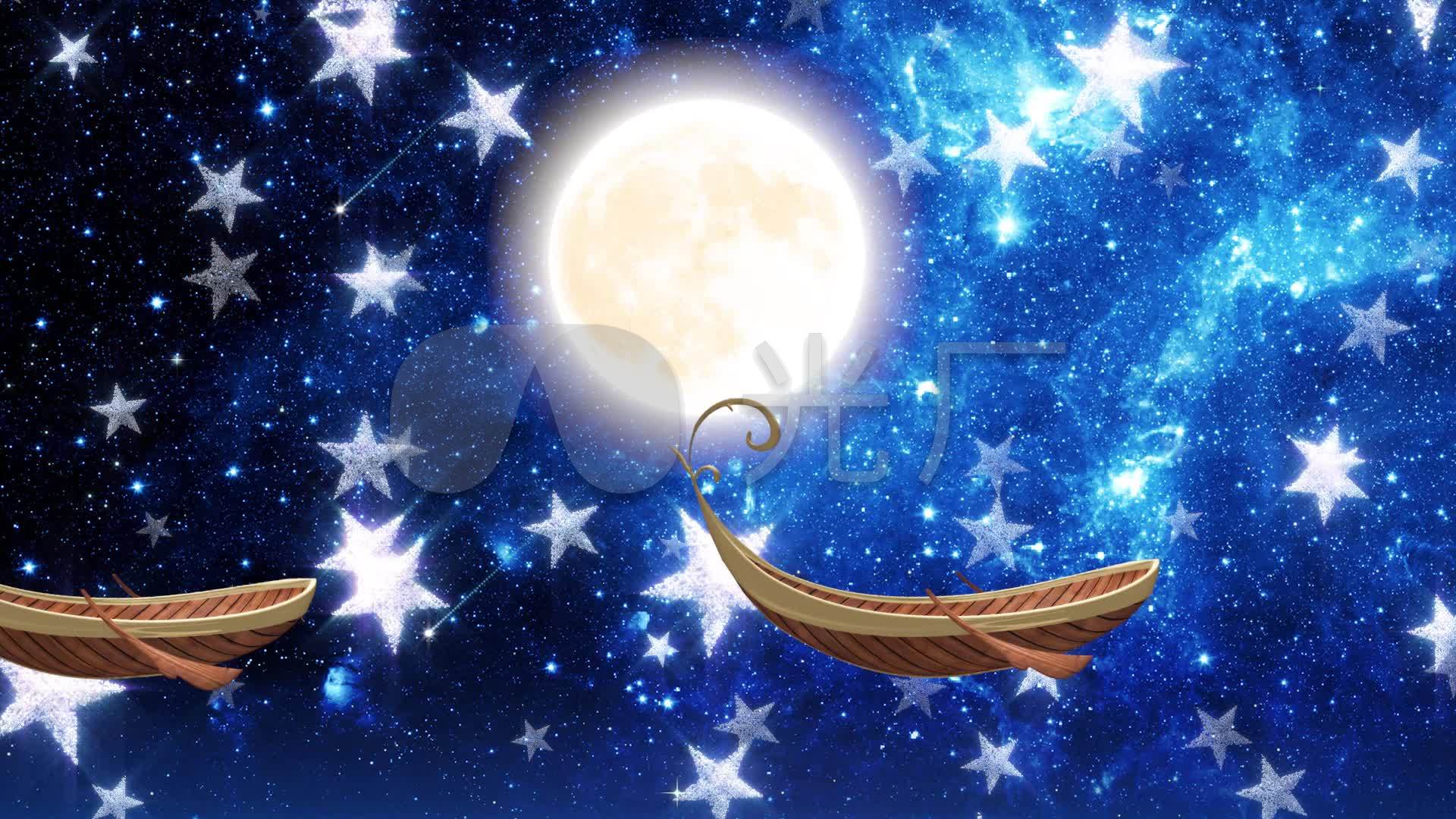一闪一闪亮晶晶加船加流星版_1920x1080_高清视频素材下载(编号