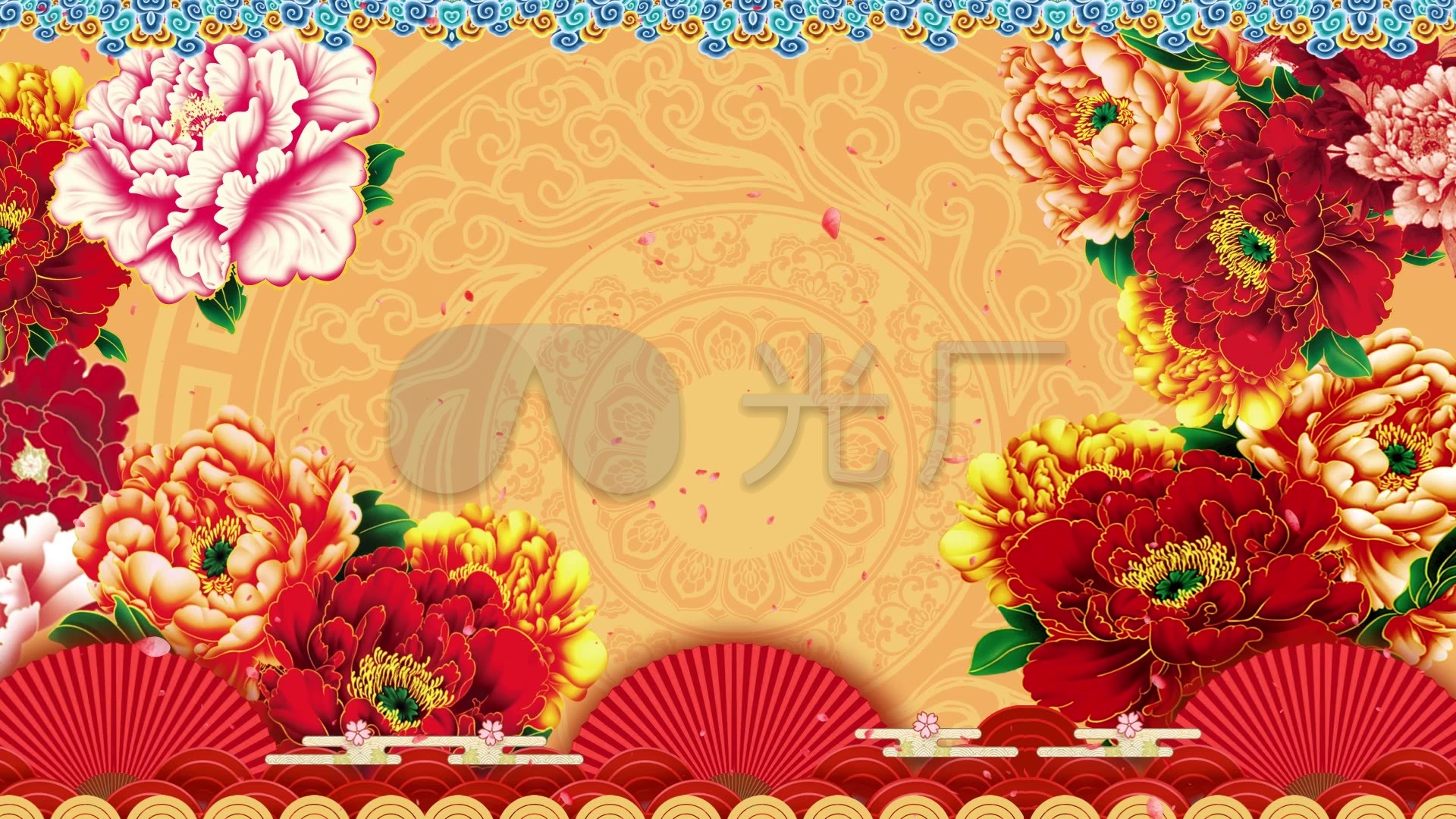 中国风 古典 中国 牡丹戏曲 表演背景
