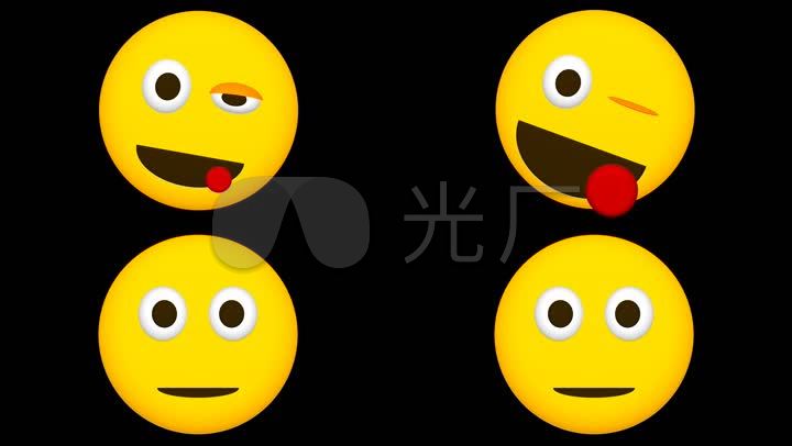 网络表情可爱小黄脸_1920X1080_视频火柴素表情人微信高清包图片