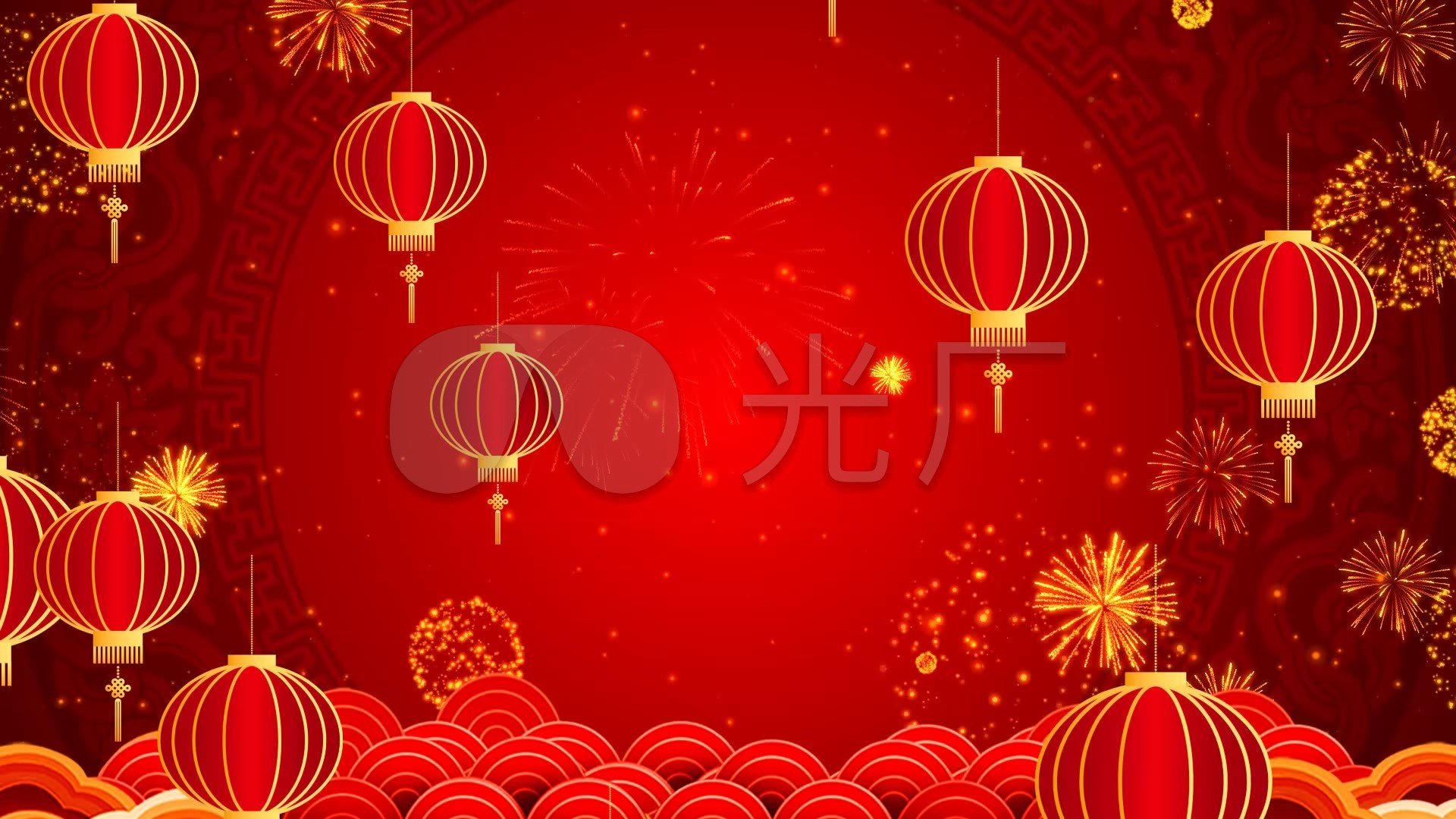 烟花粒子春节喜庆背景