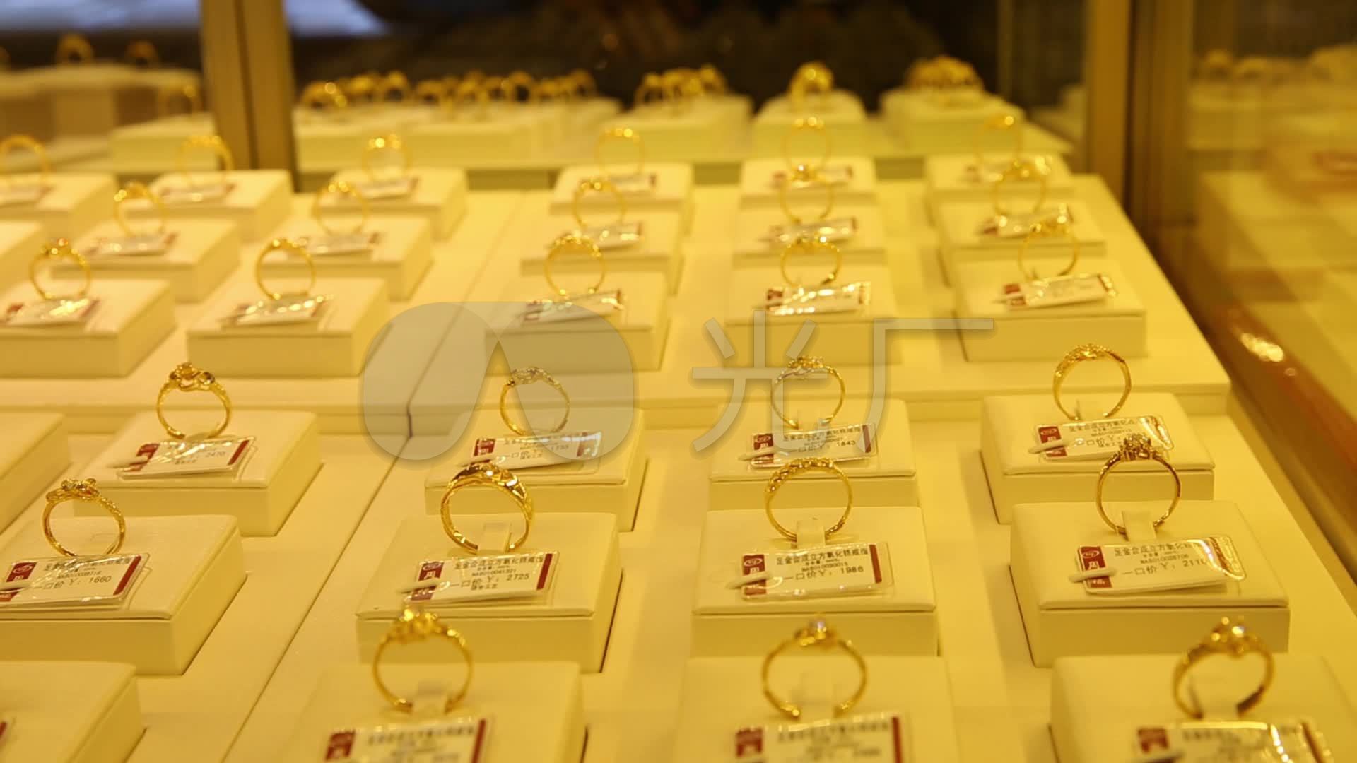 珠宝店银楼柜台展示_1920x1080_高清视频素材下载(编号:3269877)_实拍