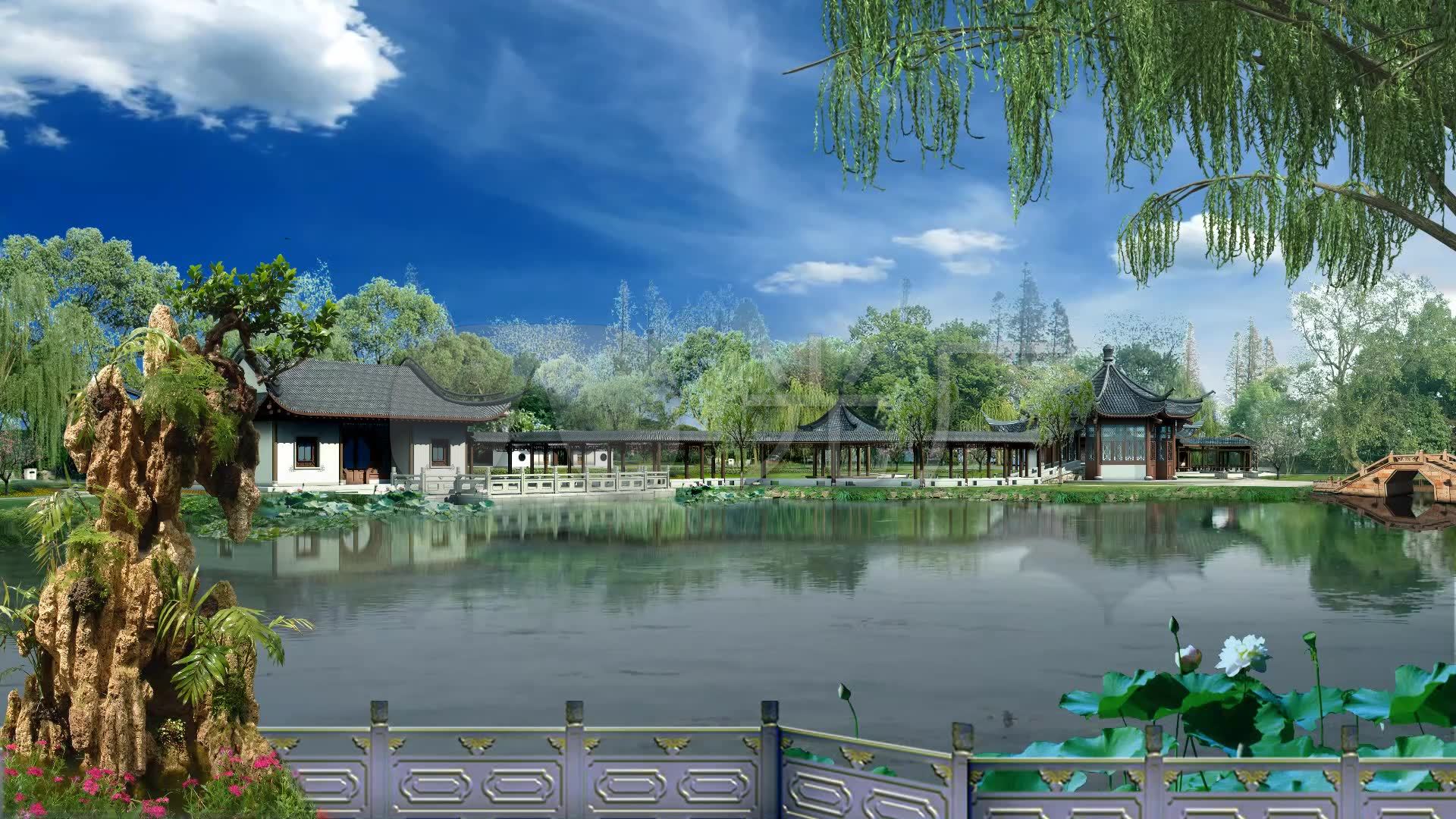 戏曲游园景_1920x1080_高清视频素材下载(编号:3270250)_舞台背景_vj