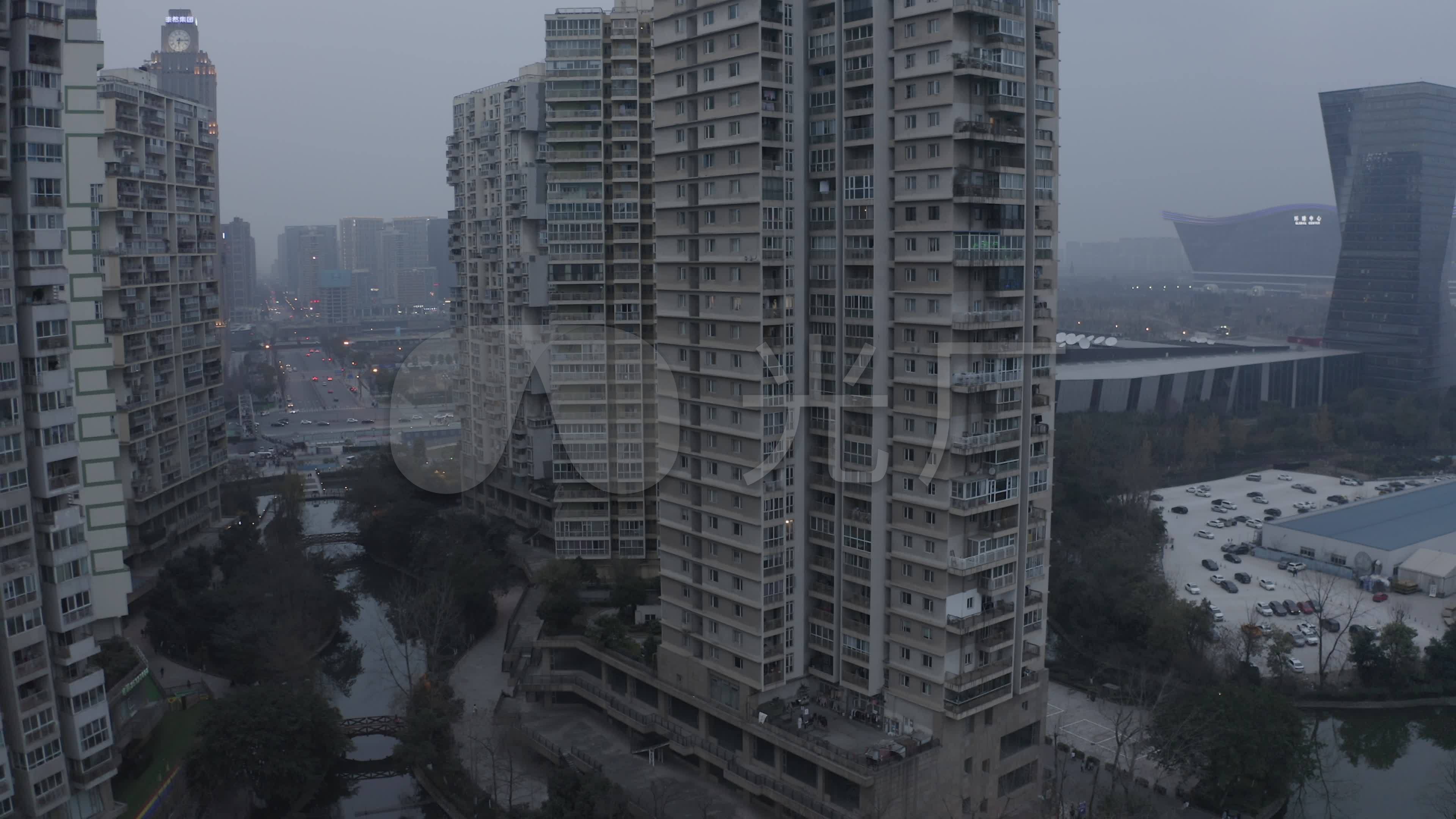 4k-log成都世纪城天鹅湖花园小区_3840x2160_高清视频