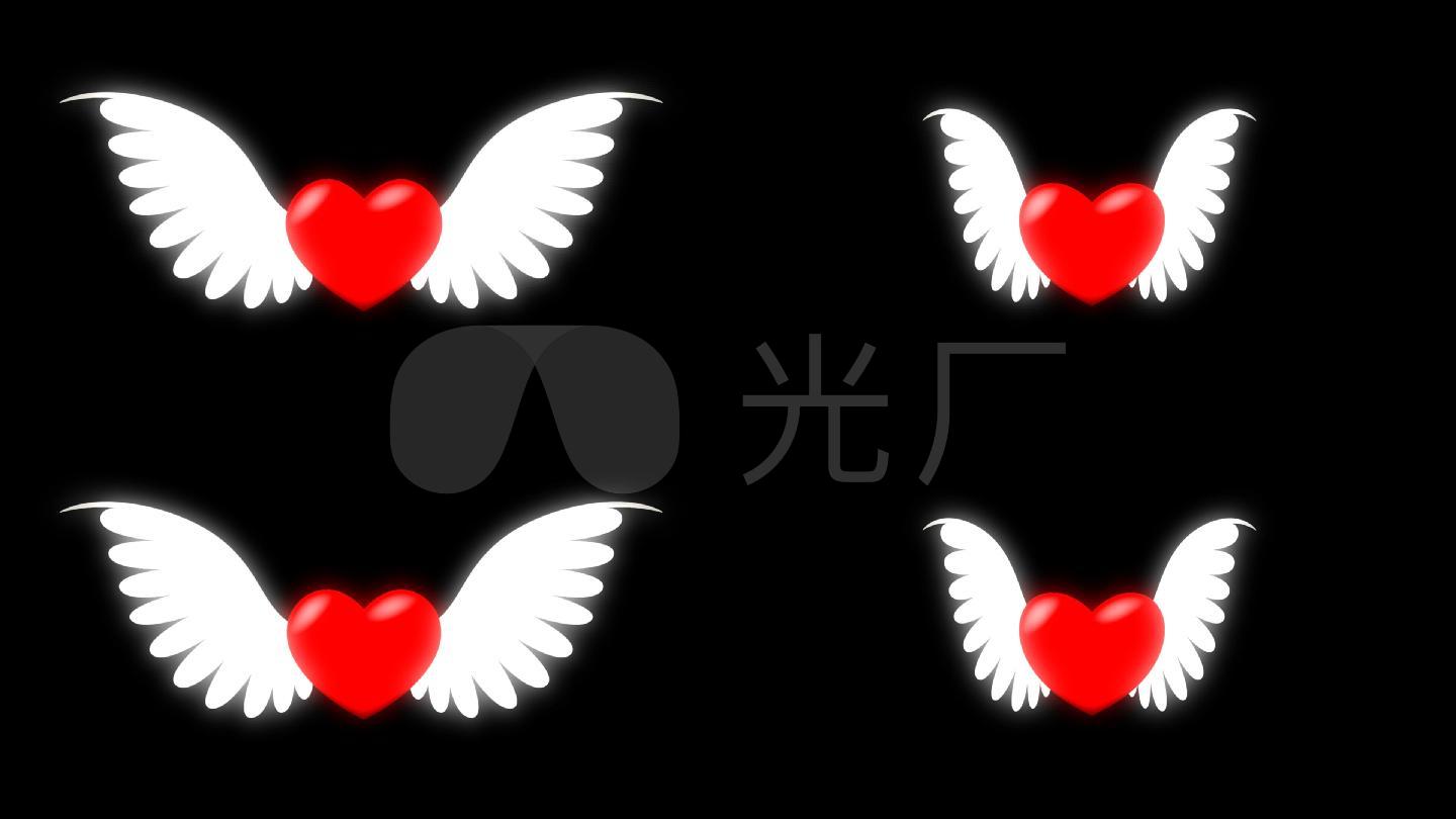 情人节元素之天使之心