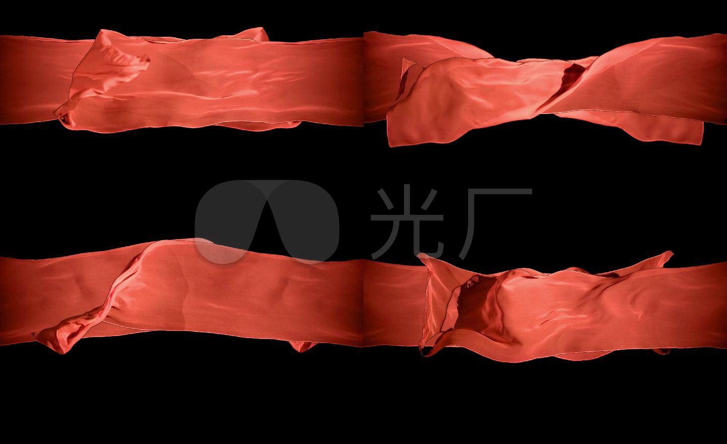 红绸绸子党政素材