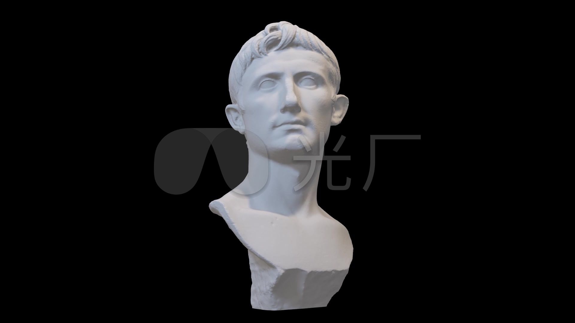 罗马青年奥古斯塔斯石膏像3d模型_3dmax下载(编号:3276368)_3d模型_vj