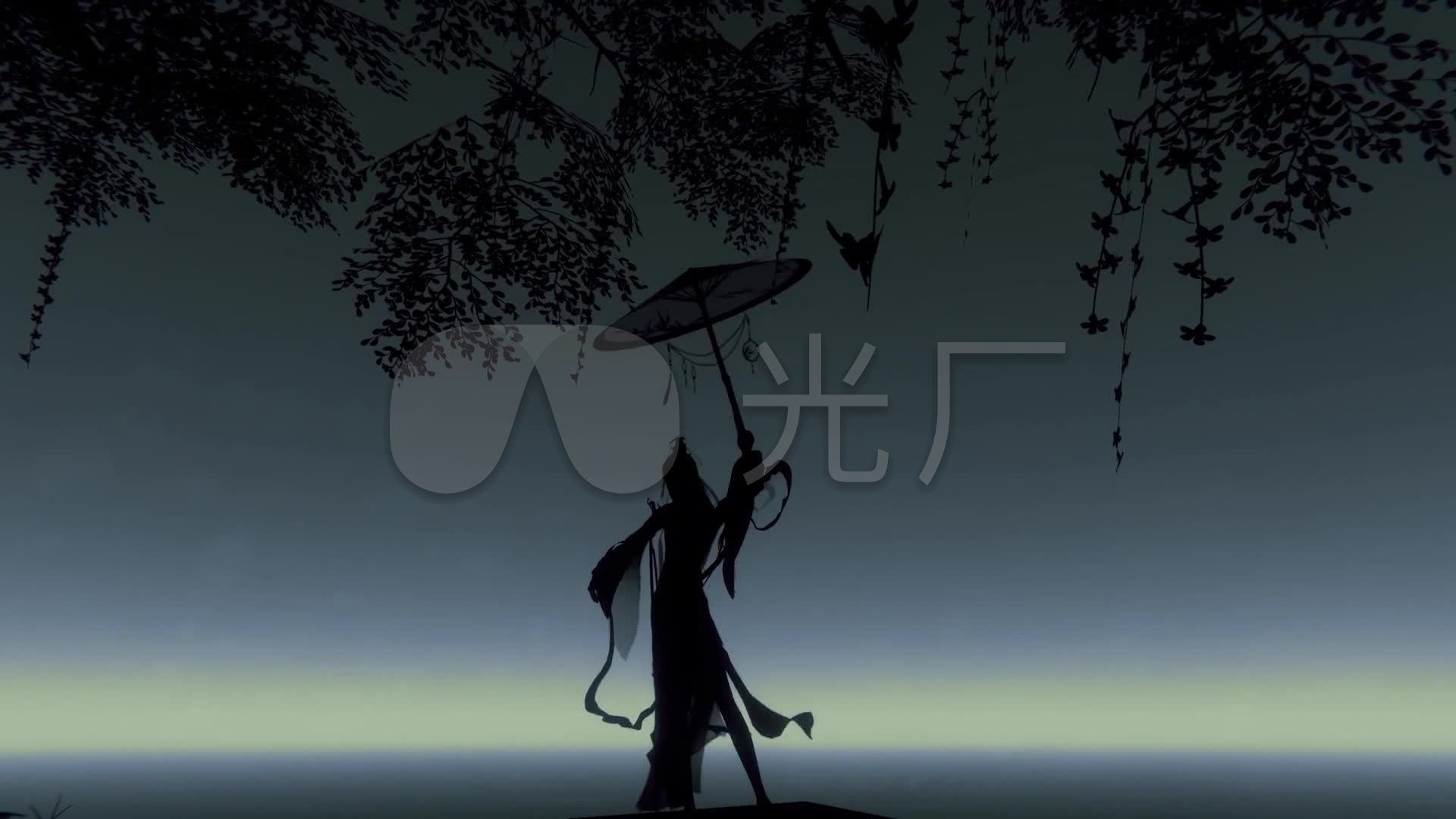 1920*1080电脑壁纸古风,绿色养眼自然风景壁纸 古风剪影舞蹈_1920x1080_高清视频素材下载(编号:)