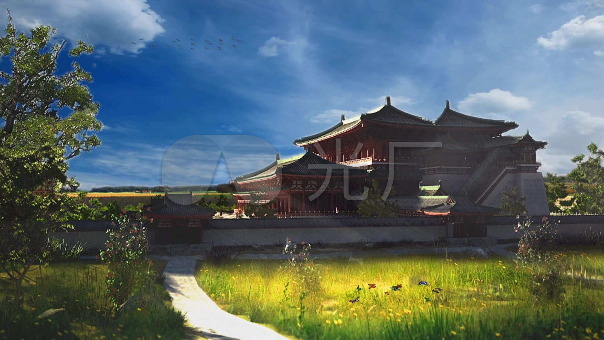 古代宫廷后花园后院