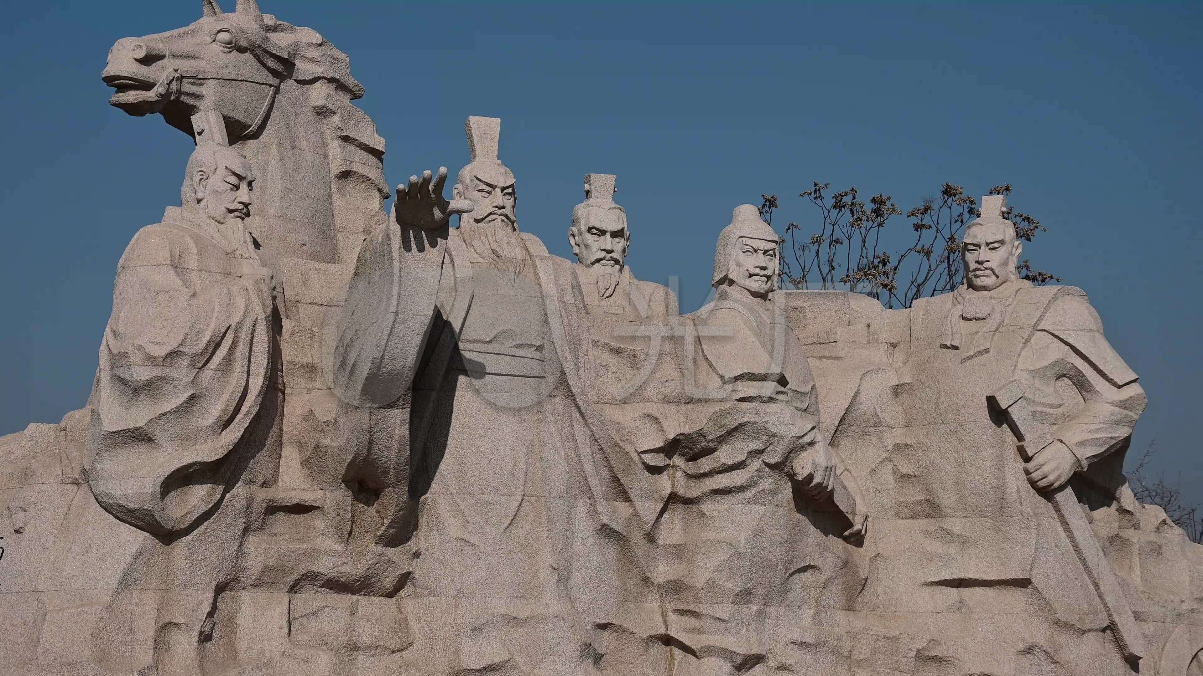 司马迁祠雕塑群2_3840x2160_高清视频素材下载(编号:3282708)_实拍