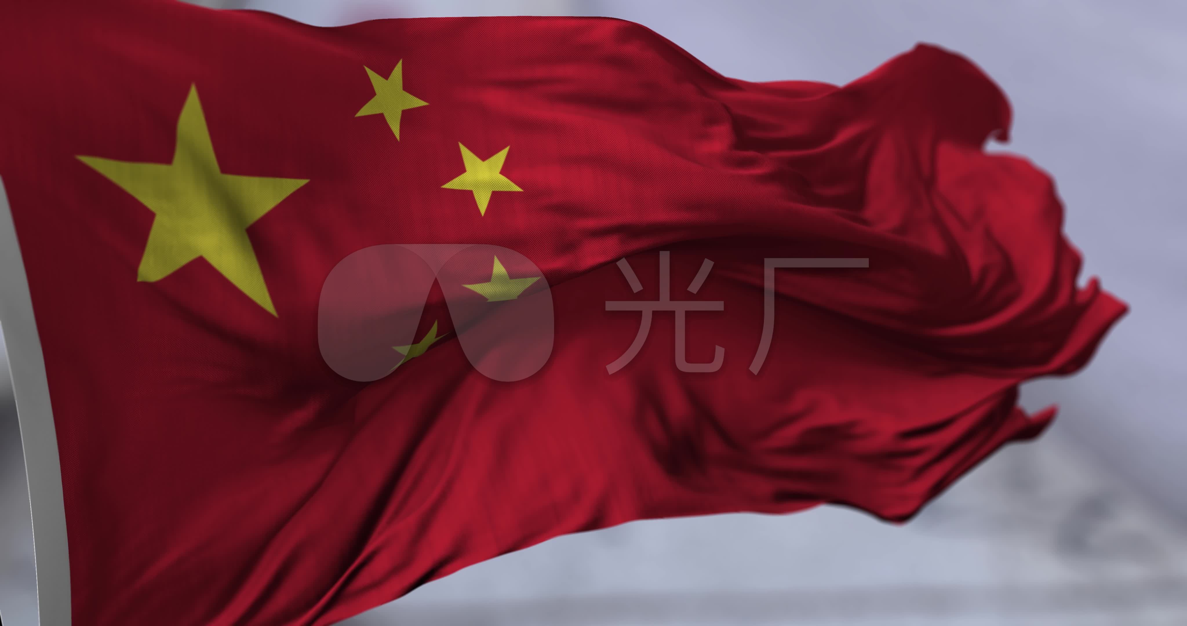 【4k】中国国旗迎风飘扬慢镜头_4096x2160_高清视频素材下载(编号