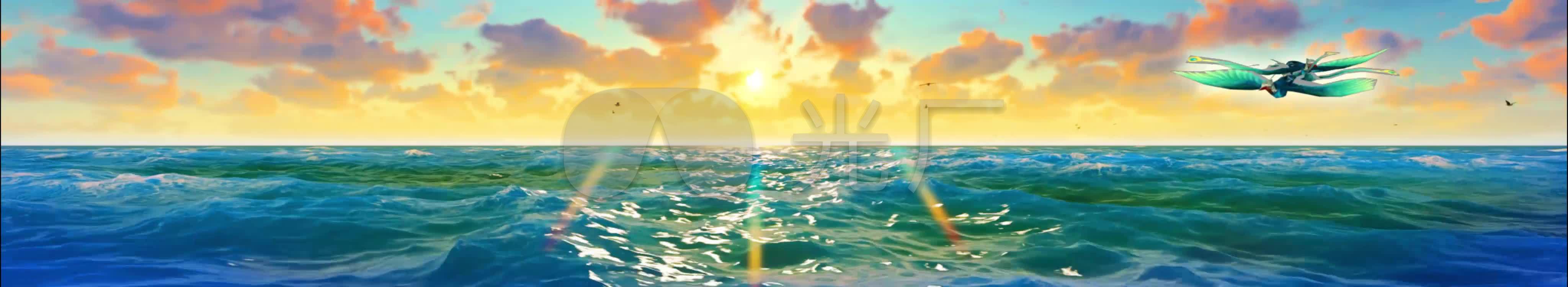 精卫填海_4096x750_高清视频素材下载(编号:3285975)