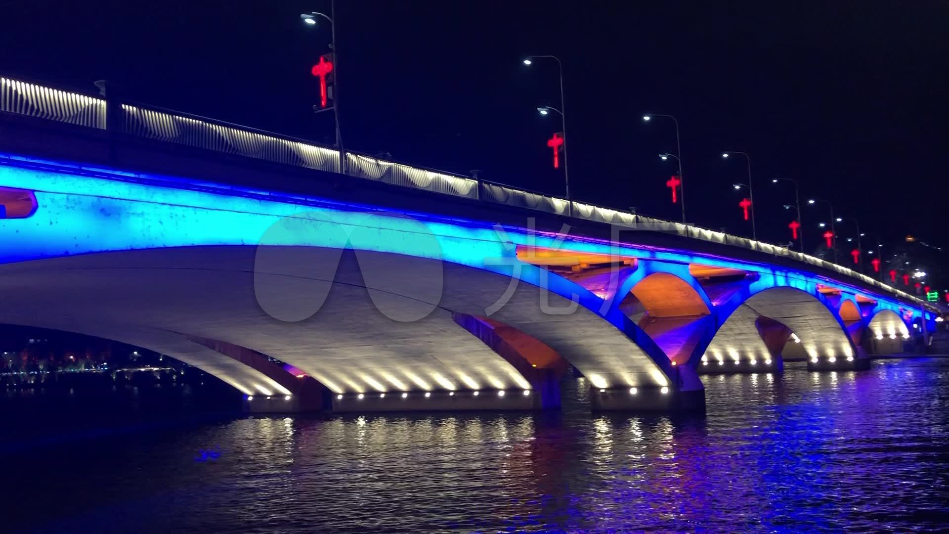 实拍桂林解放桥夜景