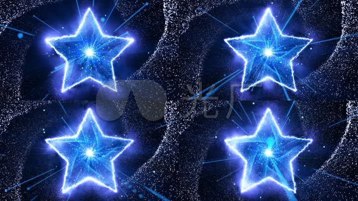 炫酷蓝色星星粒子