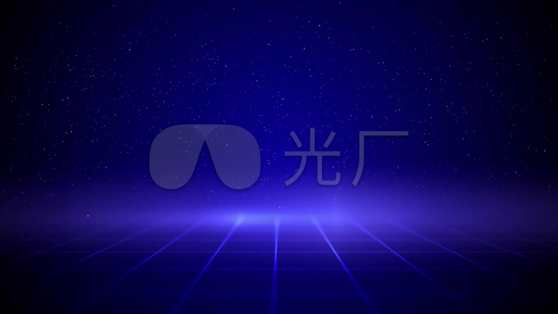 蓝色网格空间背景_1920x1080_高清视频素材下载(编号