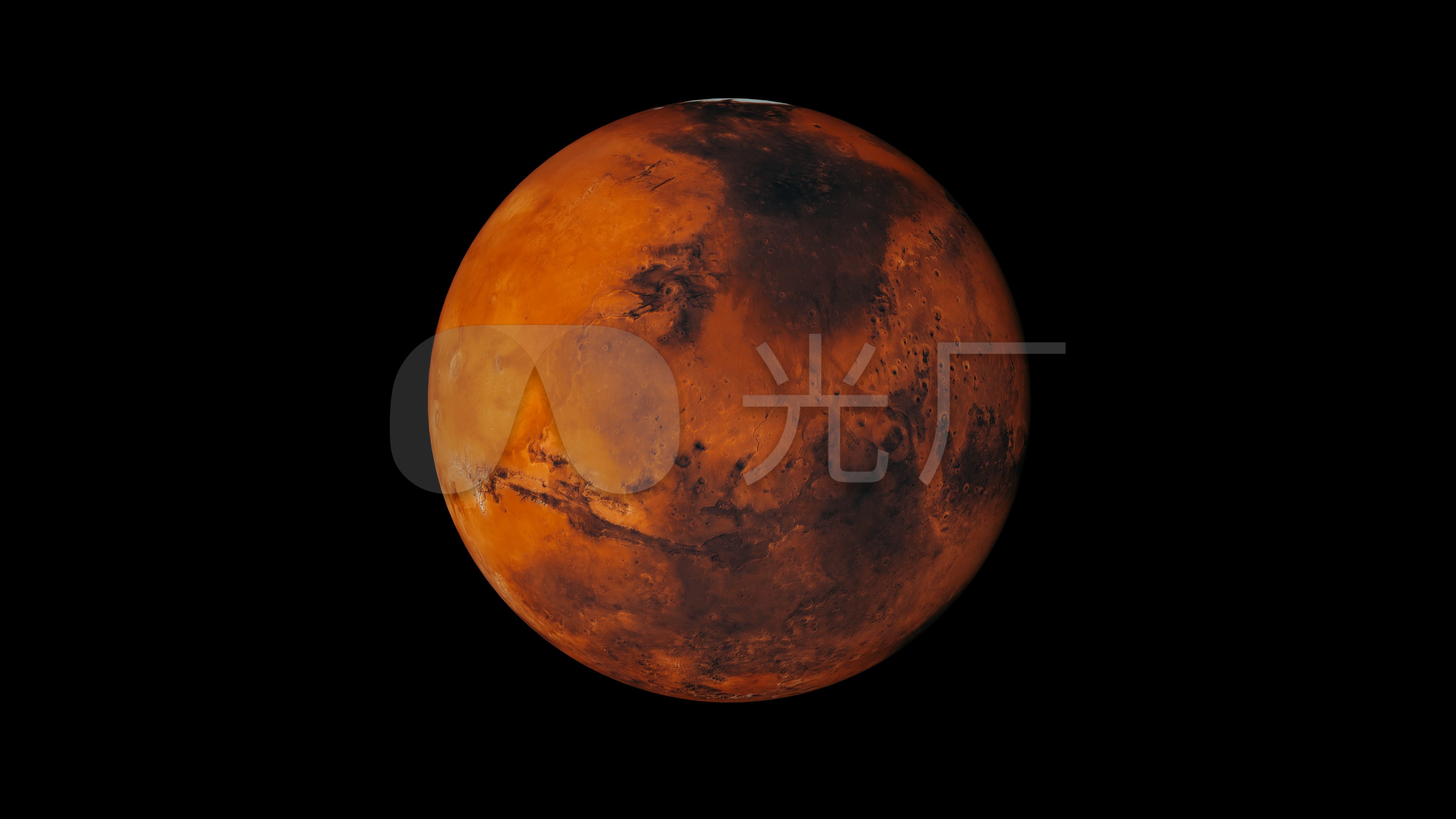 【4k】带通道的火星自转_3840x2160_高清视频素材下载