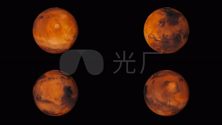 抠像通道 【4k】带通道的火星自转 4k4k视频背景火星自转火星自转行星