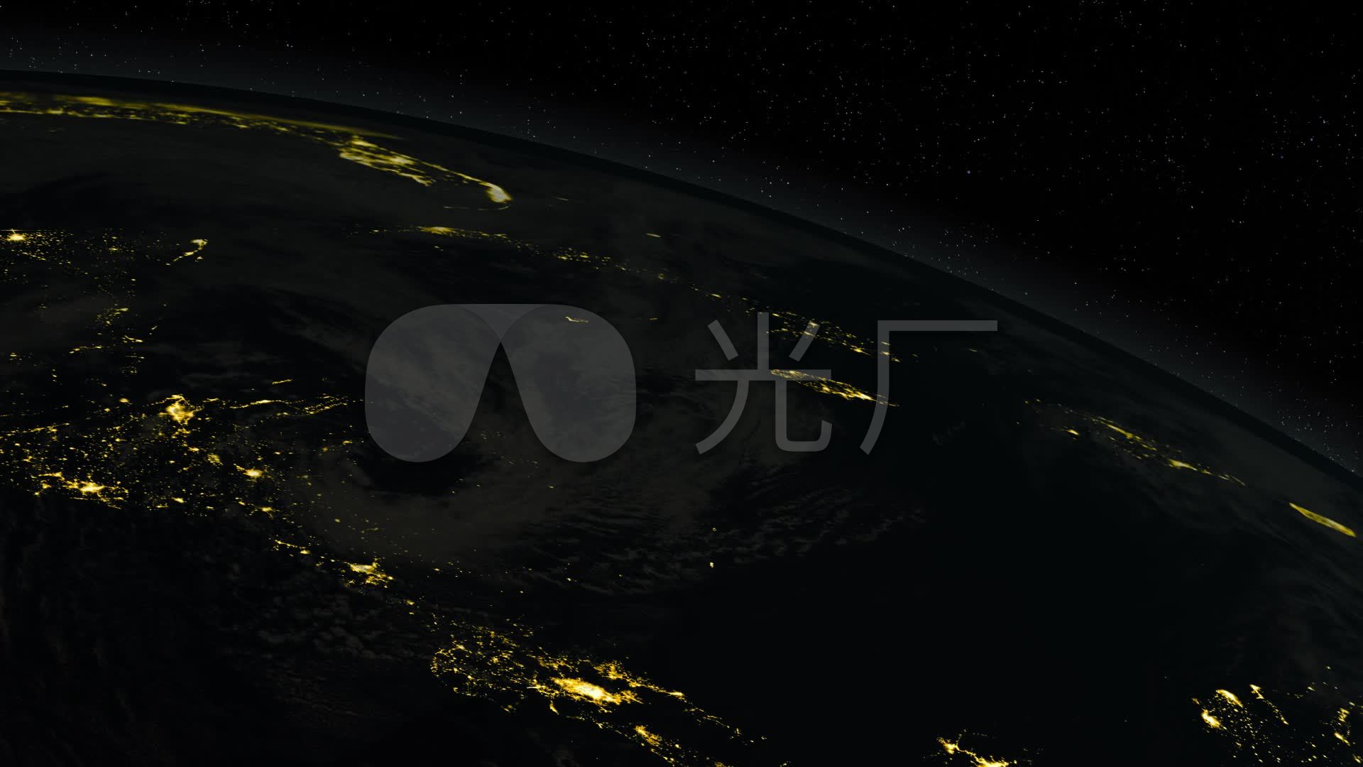 外太空俯瞰地球黑夜片头宇宙地球外_1920x1080_高清