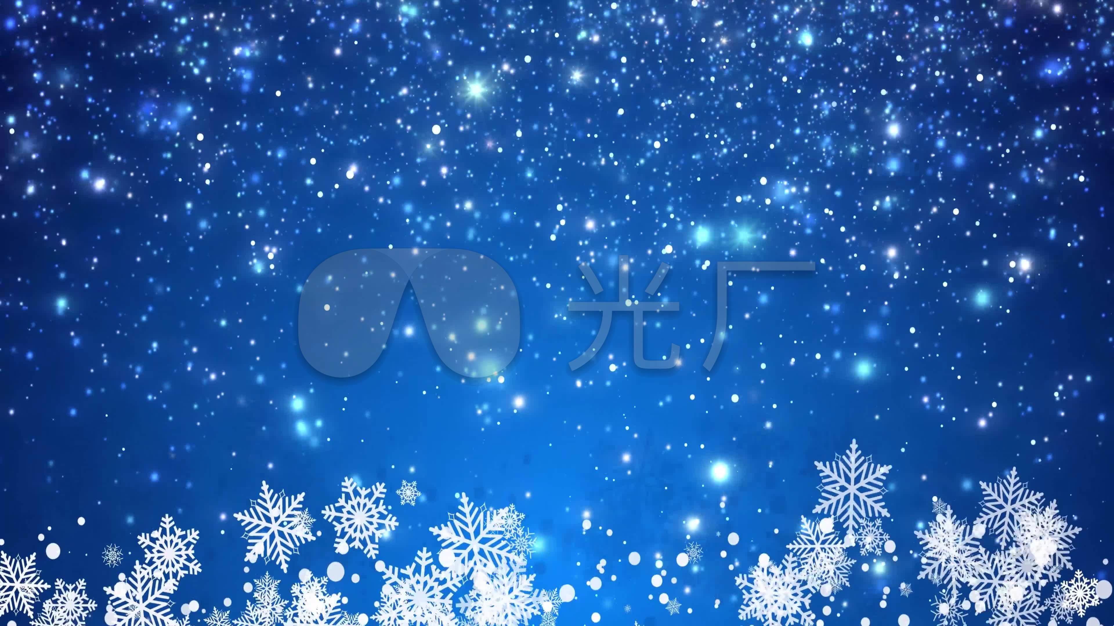 雪花下雪圣诞节4k高清(精品)