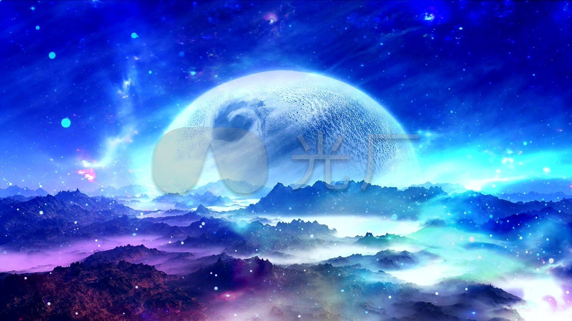 流浪地球唯美科幻星球_1920x1080_高清视频素材下载