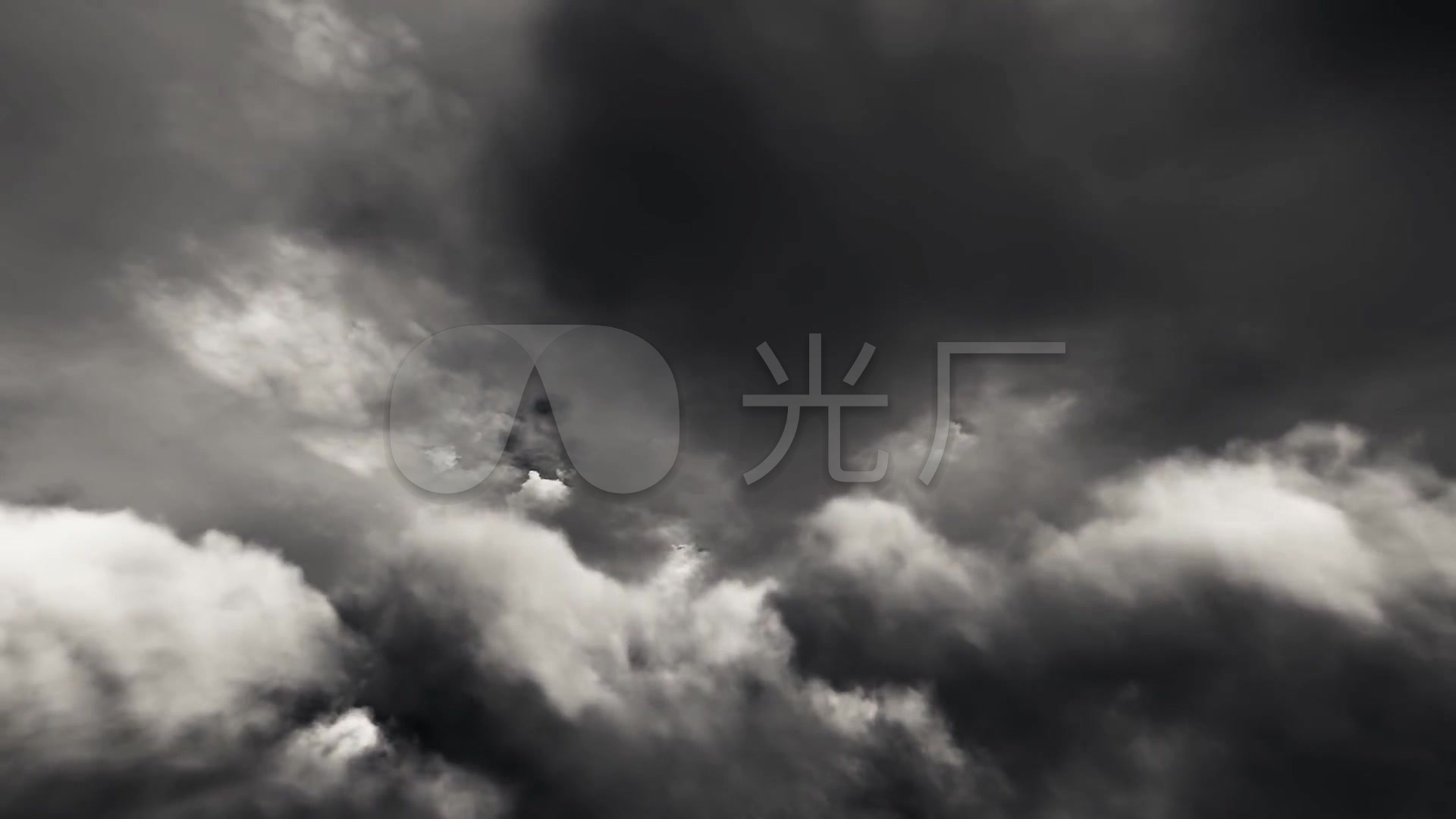黑白灰色天空黑白天空深沉压抑概念视频背景