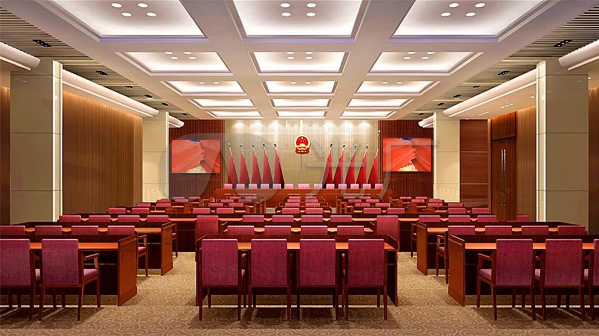 党政机关会议室小品背景