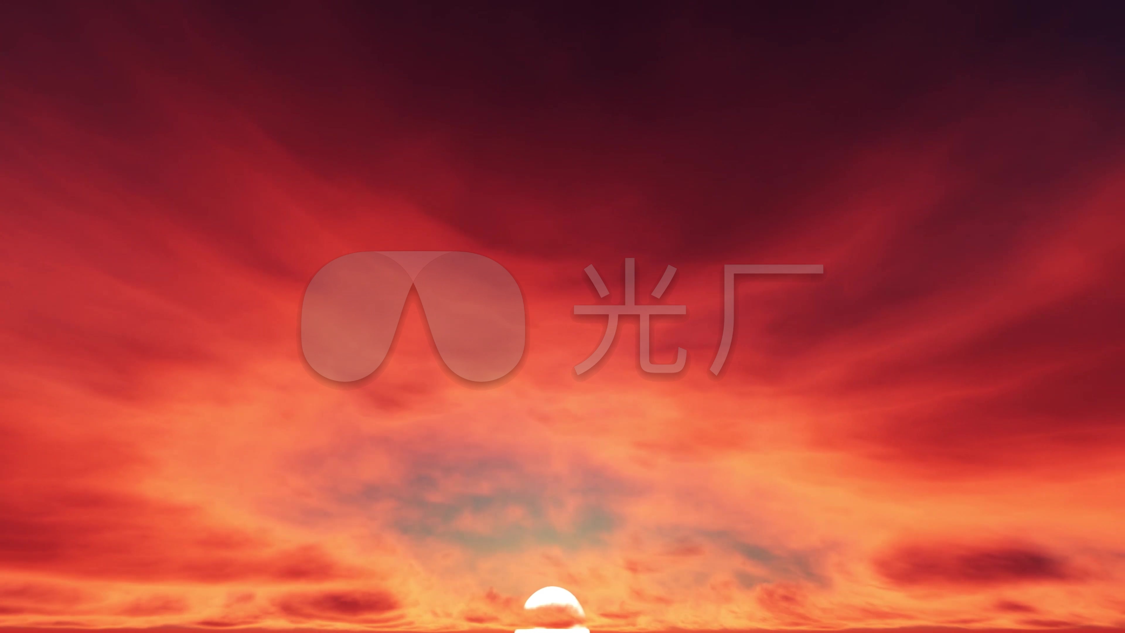 天空云朵红云火烧云云彩行云云朵舞台背景