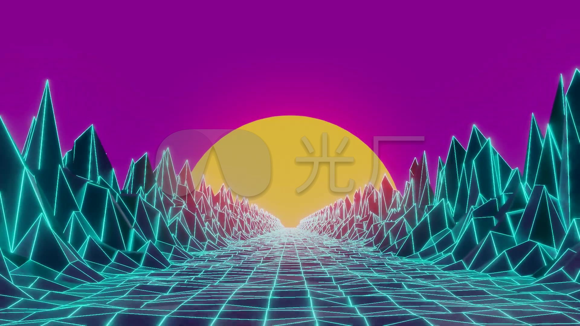 循环蒸汽波背景时尚潮流_1920x1080_高清视频素材下载