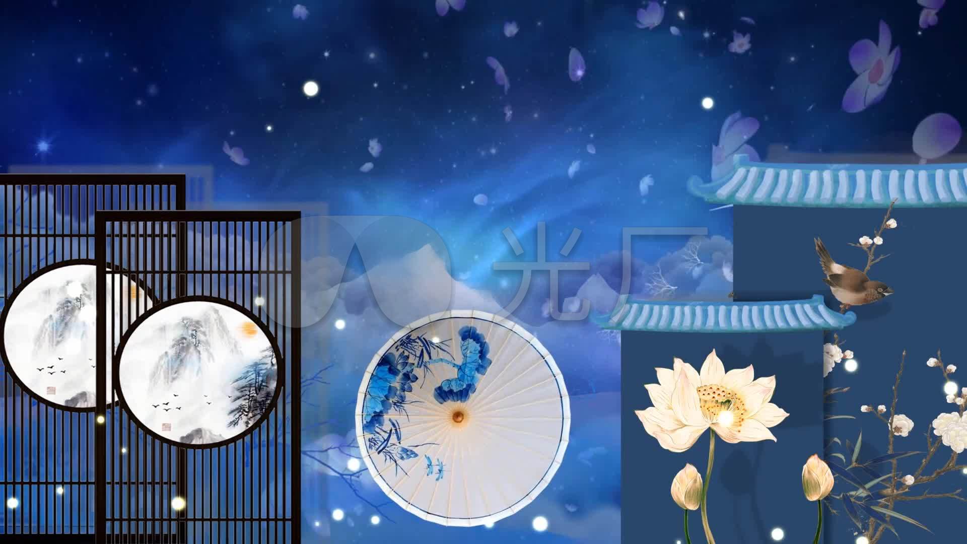 旗袍秀古风类节目通用背景视频_1920x1080_高清视频